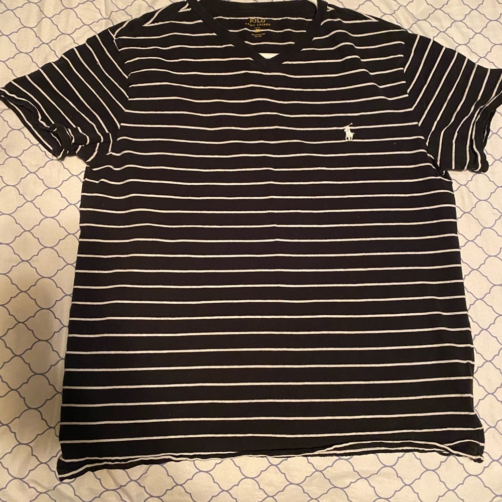 STRIPE POLO V NECK